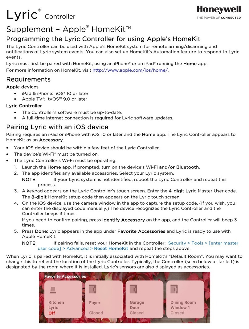Honeywell Lyric Owner's manual