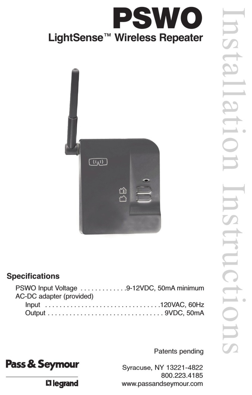 LEGRAND Pass & Seymour PSWO LightSense installation instructions
