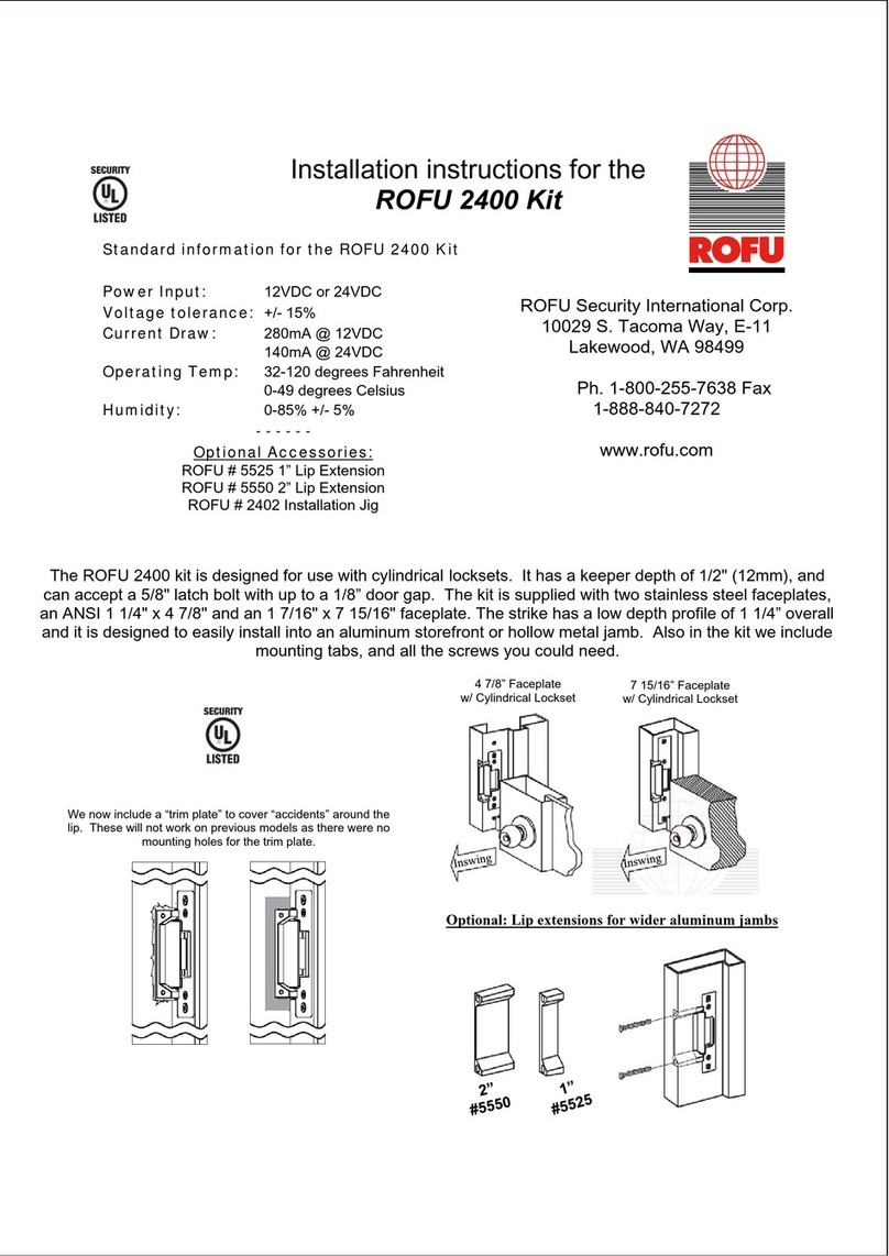 ROFU 2400 Kit installation instructions
