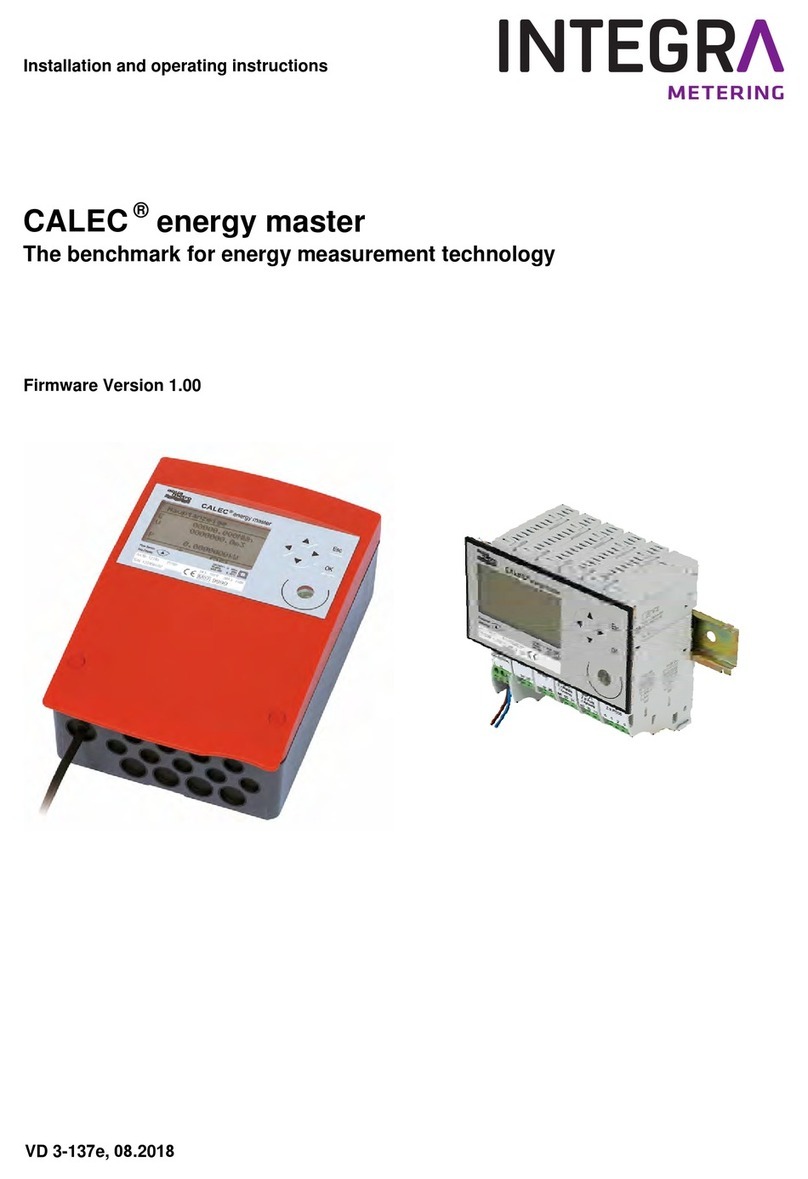 INTEGRA Metering CALEC energy master Installation and operating instructions