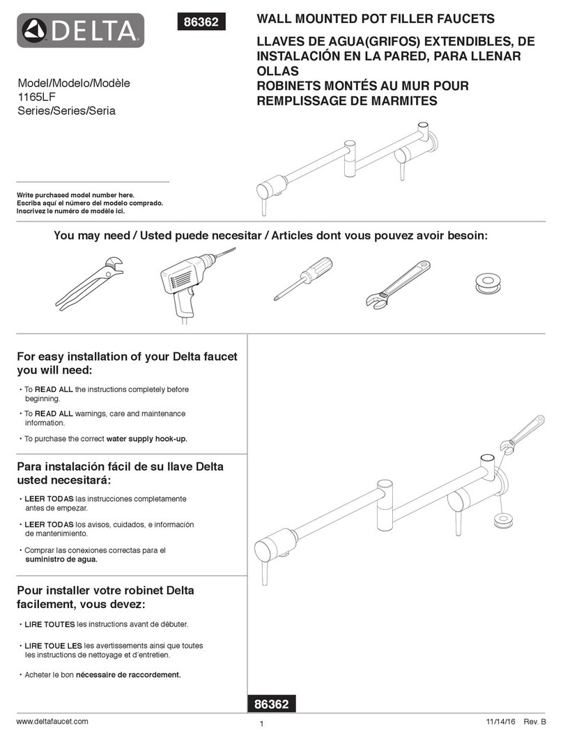Delta 1165LF Series quick start guide