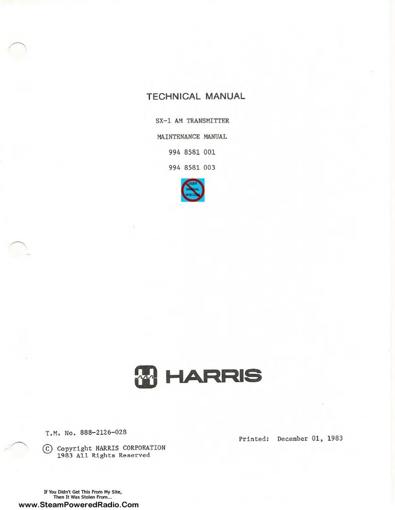 Harris SX-1 User manual