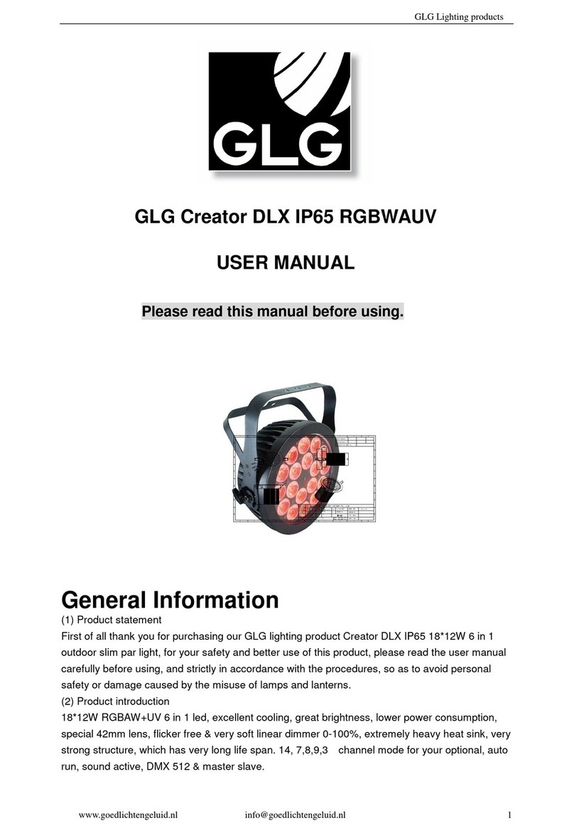 GLG Creator DLX IP65 RGBWAUV User manual