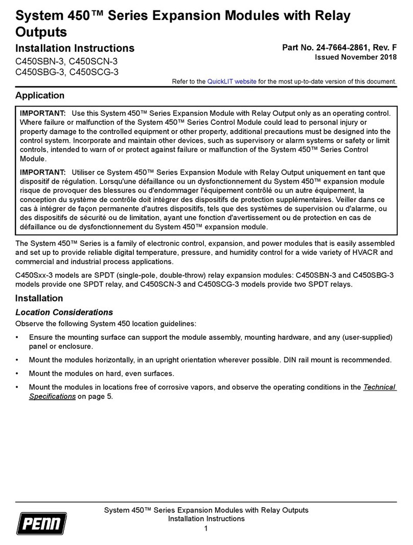 Penn System 450 Series installation instructions Penn System 450 Series installation instructions