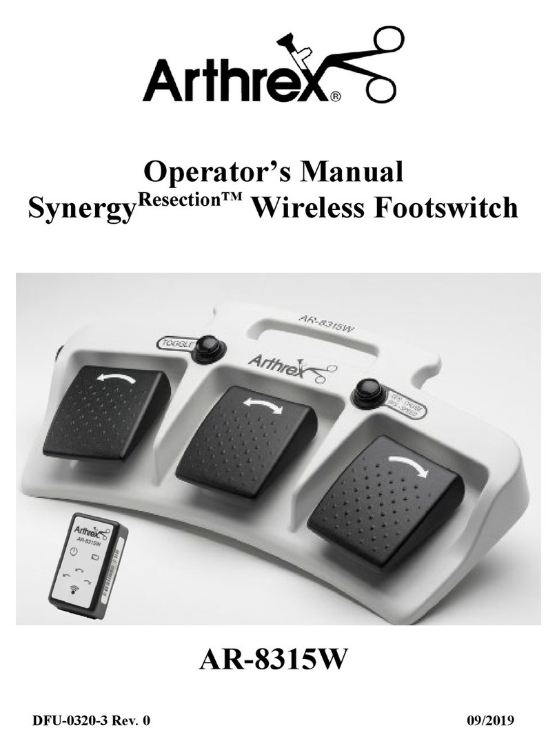 Arthrex Synergy Resection AR-8315W Operator's manual