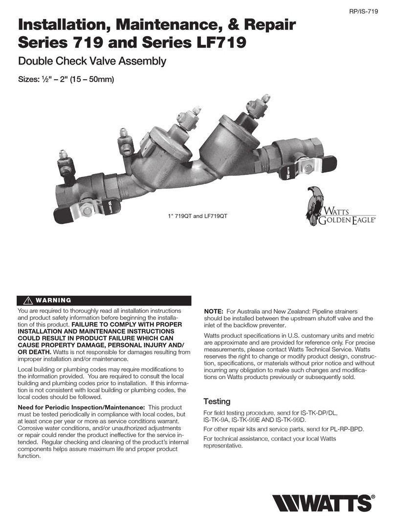 Watts Golden Eagle 719 Series Instruction Manual