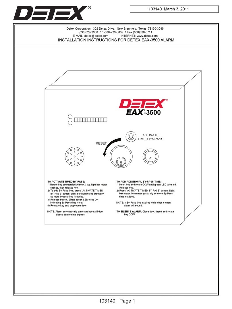 Detex EAX-3500 installation instructions