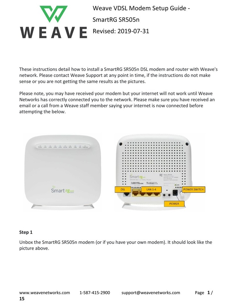 Weave SmartRG SR505n Setup guide
