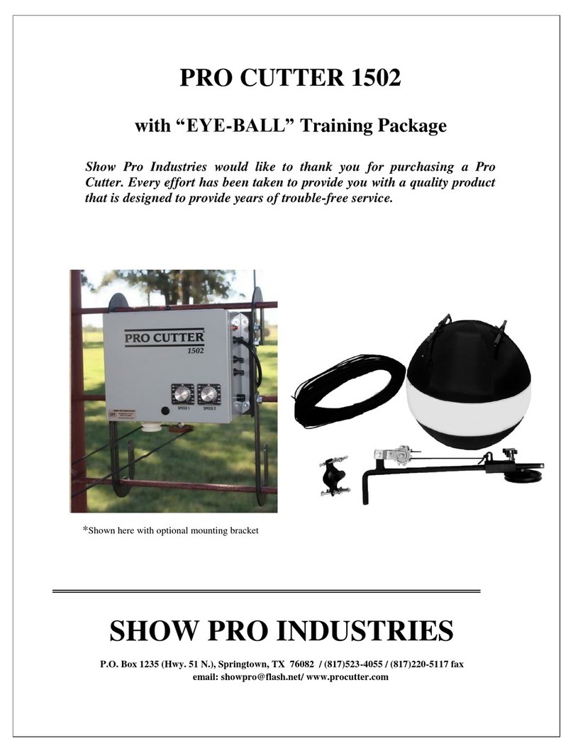 Show Pro Industries PRO CUTTER 1502 installation instructions