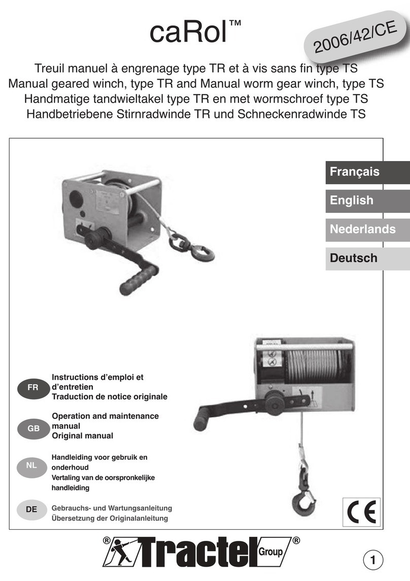 Tractel Carol TR Series Operation and maintenance manual