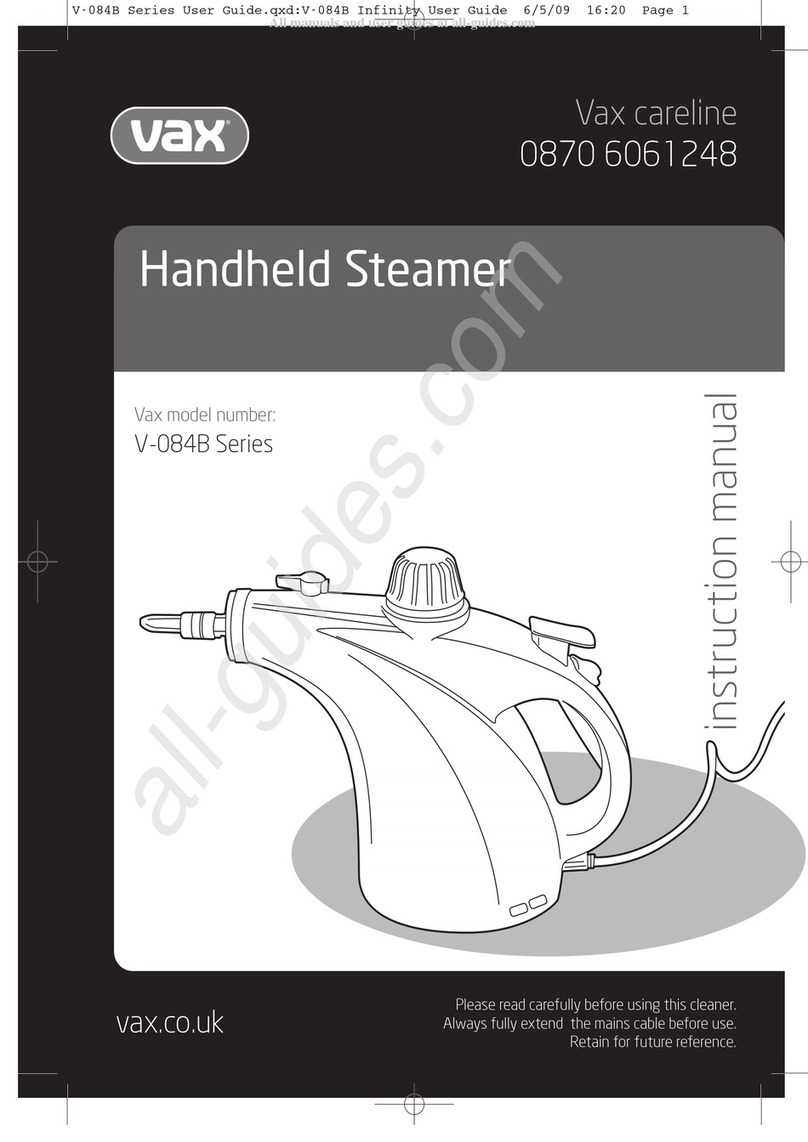 Vax V-084B Series instruction manual