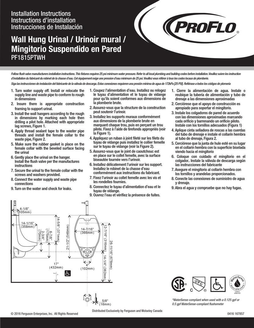 ProFlo PF1815PTWH User manual