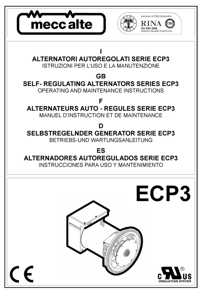 Mecc Alte ECP3 Series Operating and maintenance instructions