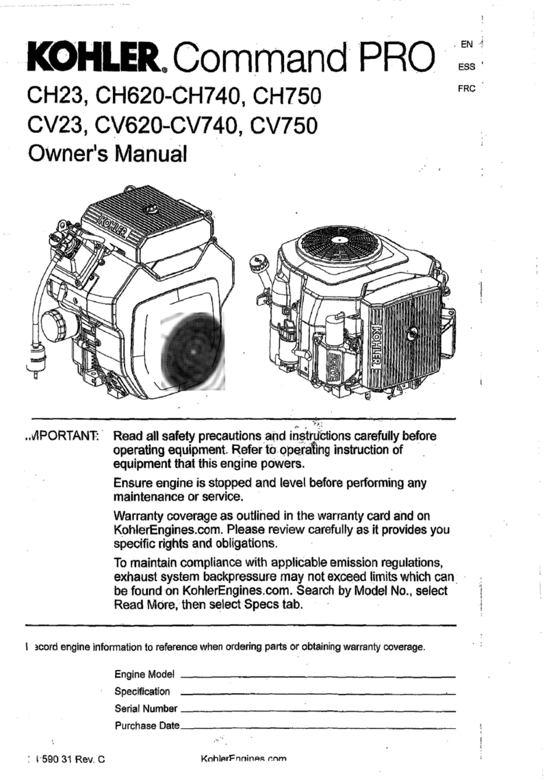 Kohler Command PRO CH23 User manual Kohler Command PRO CH23 User manual