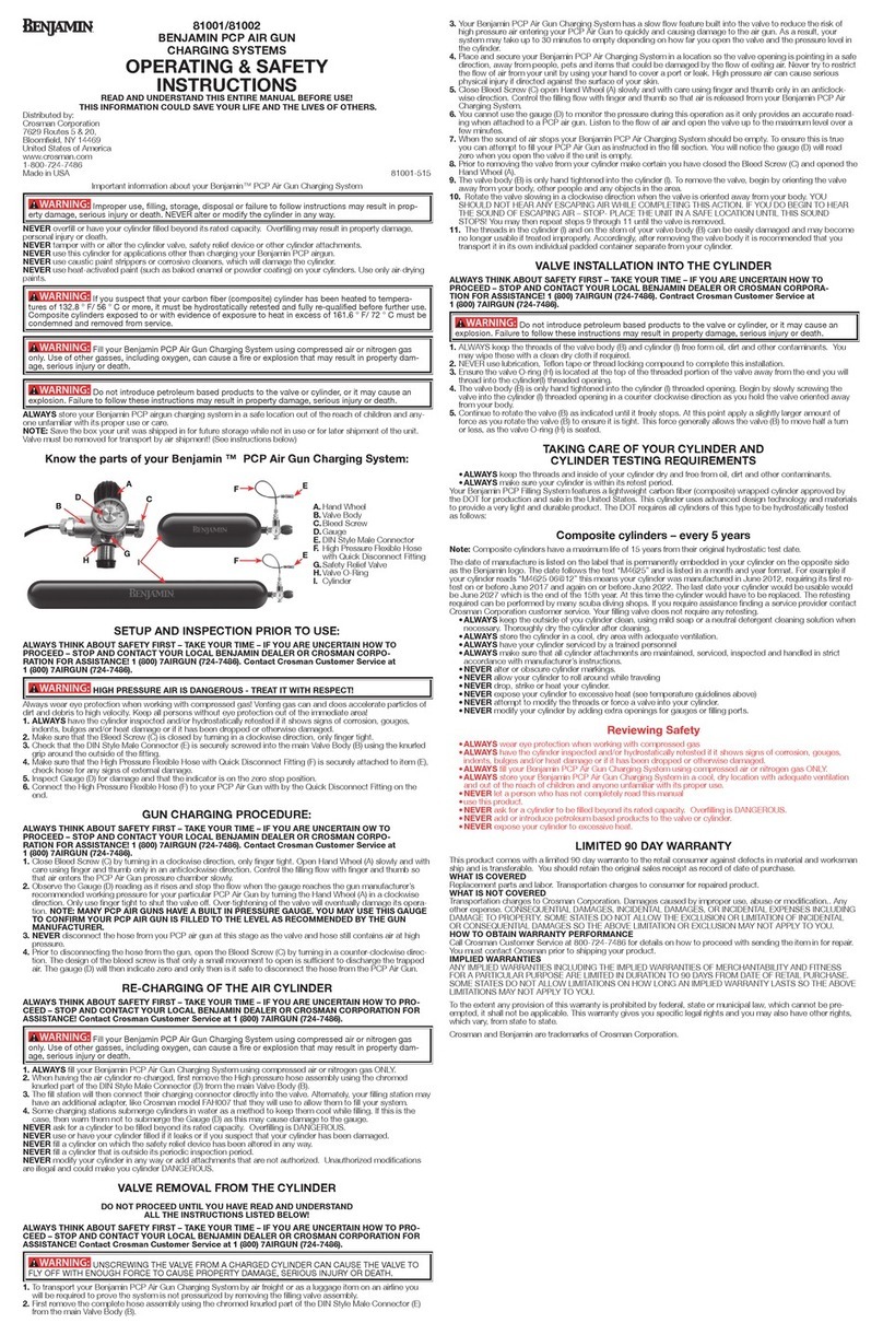 Benjamin Heating products 81002 Operating/safety instructions