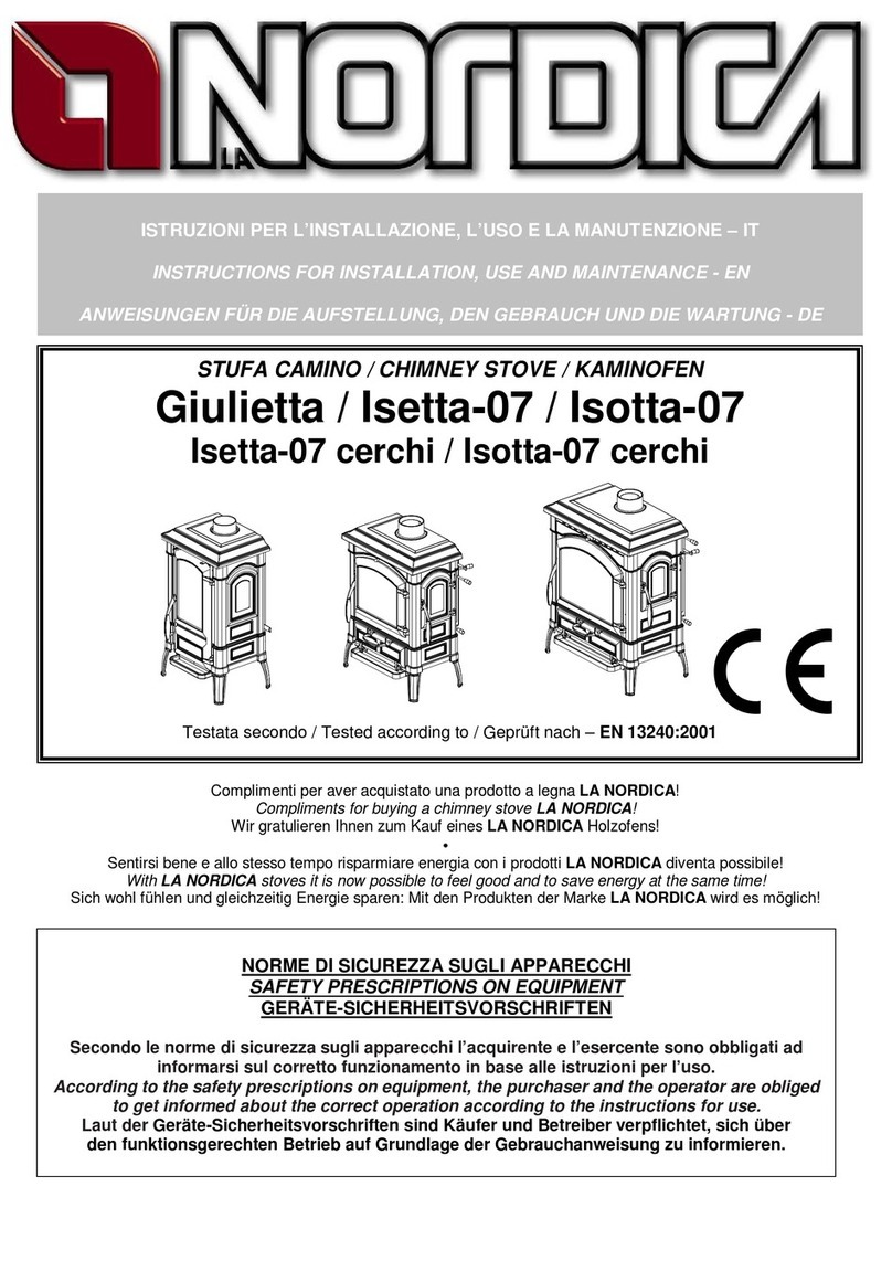 LA NORDICA Giulietta Instructions for installation, use and maintenance LA NORDICA Giulietta Instructions for installation, use and maintenance