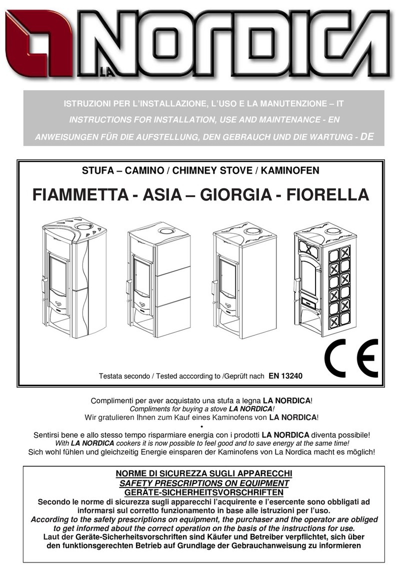 LA NORDICA FIAMMETTA Instructions for installation, use and maintenance