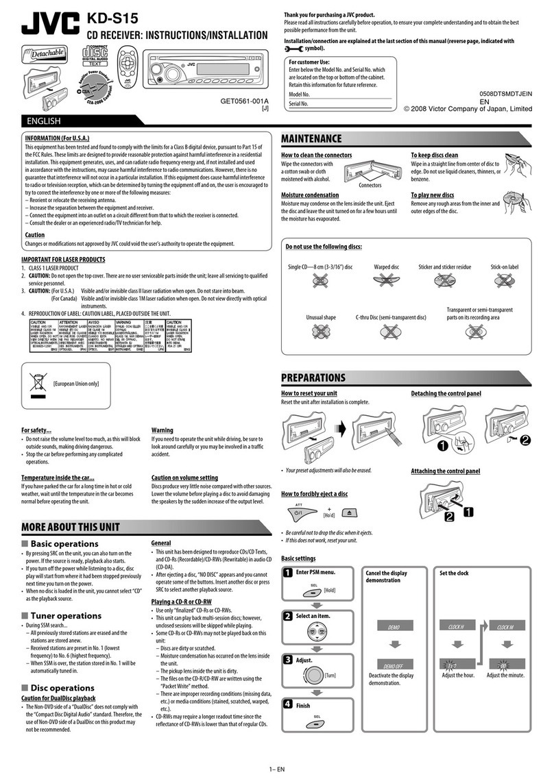 JVC KD-S15 Guide