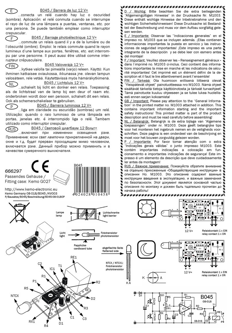 Kemo B045 User manual