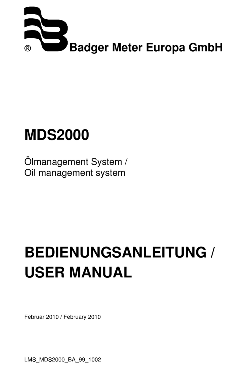 Badger Meter MDS 2000 User manual
