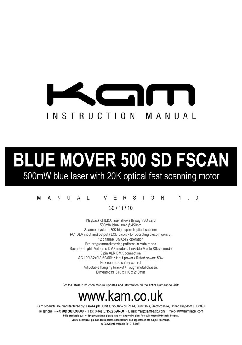 KAM BLUE MOVER 500 SD FSCAN User manual