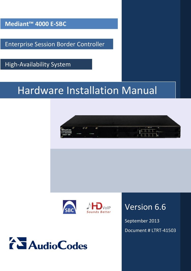 AudioCodes Mediant 4000 E-SBC Assembly instructions