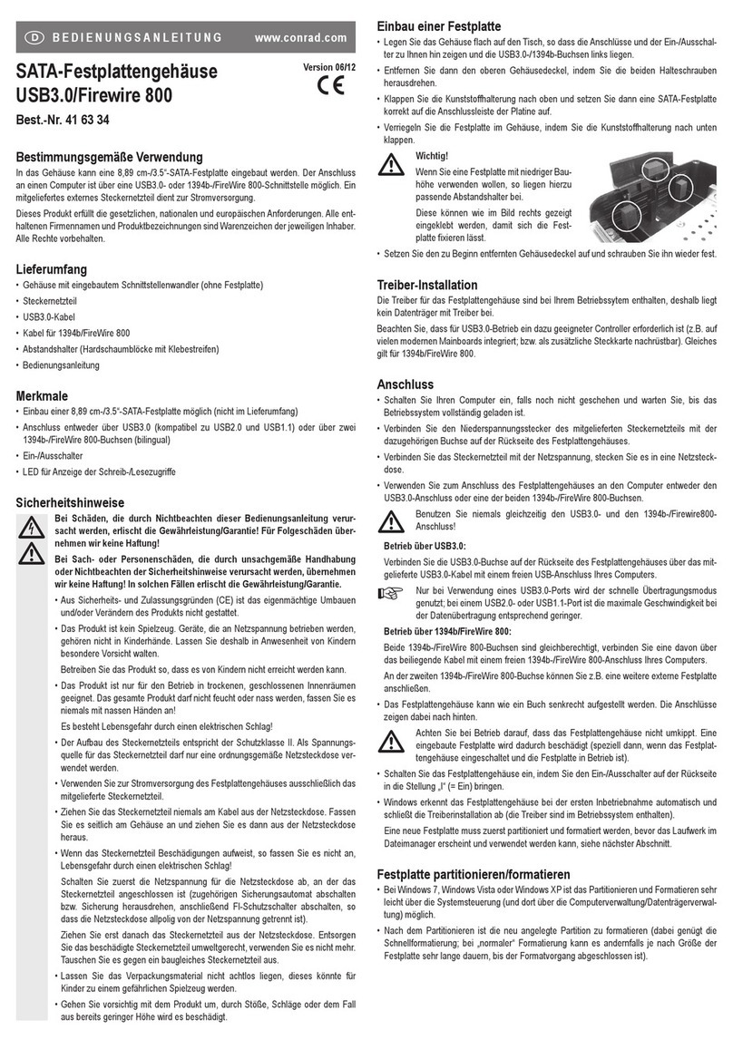 Conrad 41 63 34 User manual Conrad 41 63 34 User manual