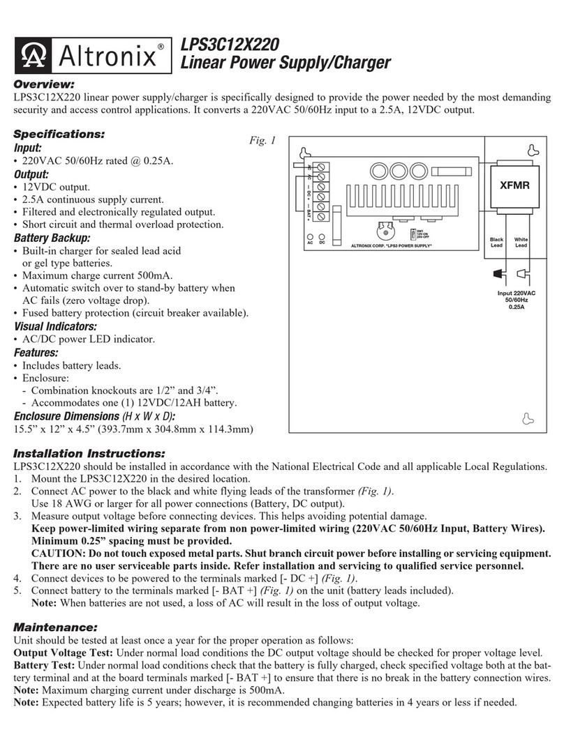Altronix LPS3C12X220 User manual