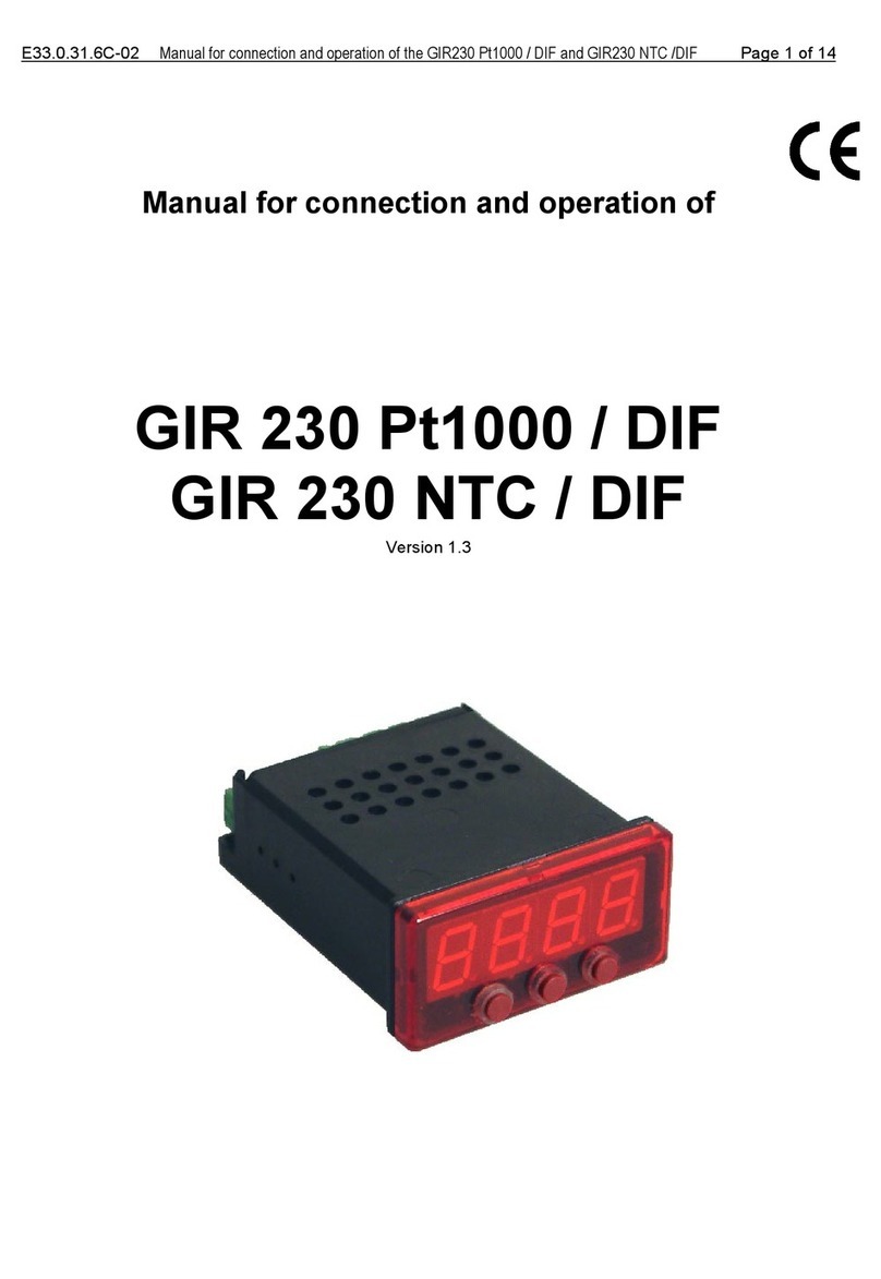 GREISINGER GIR 230 Pt1000 / DIF Instruction manual