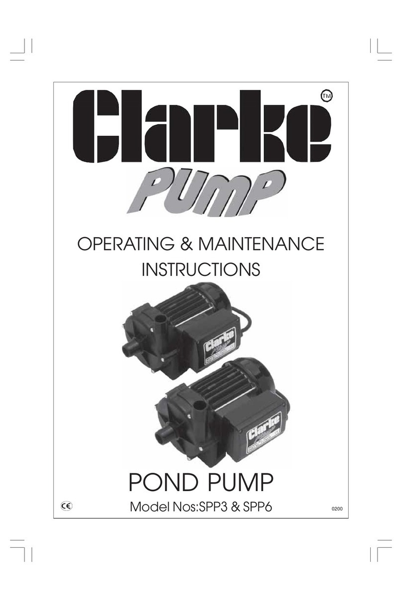 Clarke SPP3 Installation and operation manual
