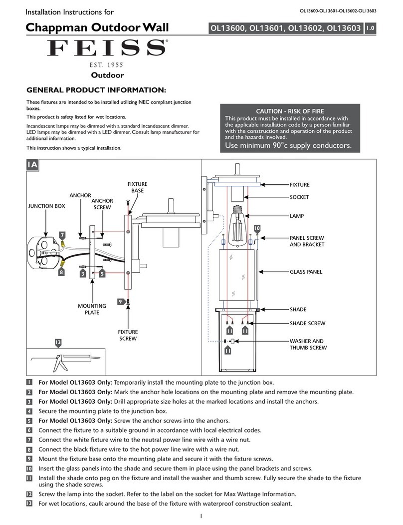 Feiss OL13601 installation instructions