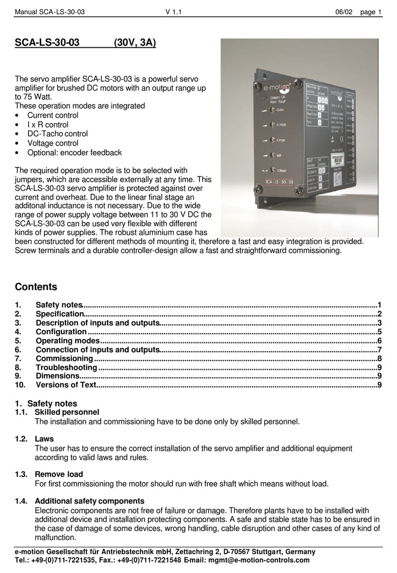 e-motion SCA-LS-30-03 manual