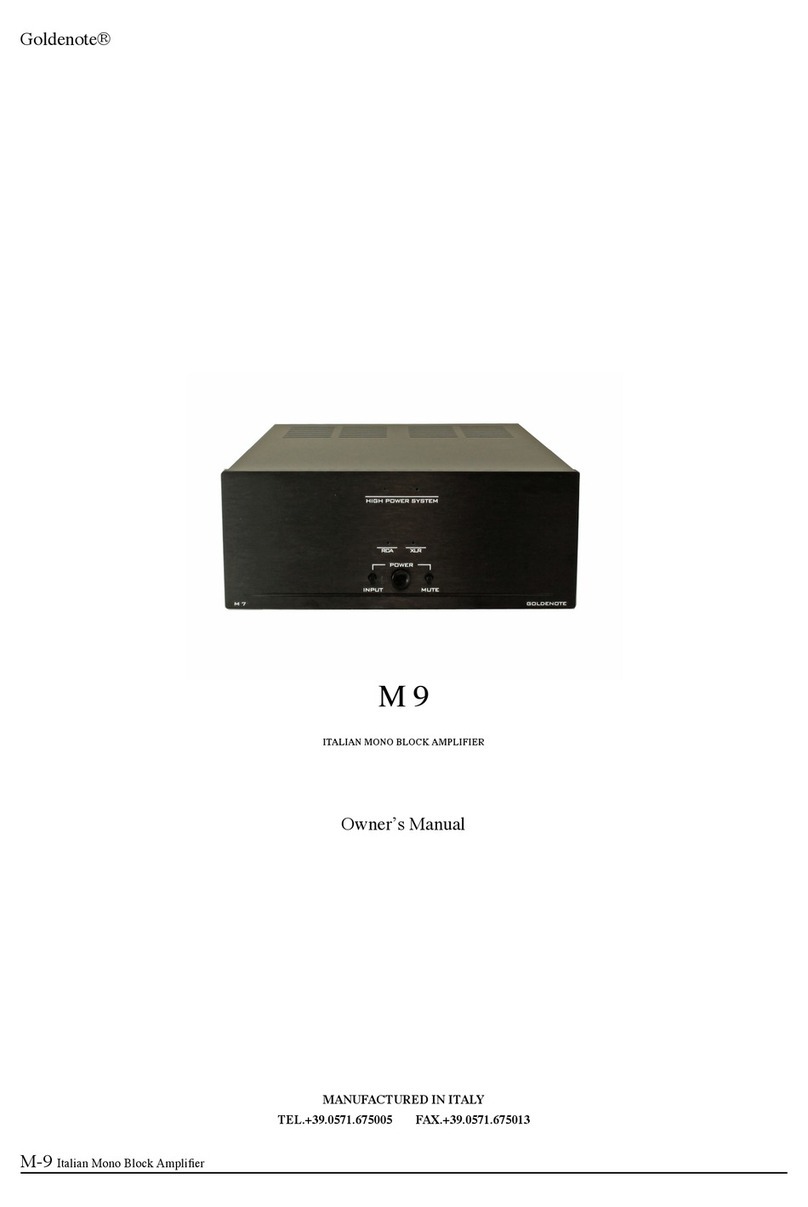 Goldenote M9 owner's manual