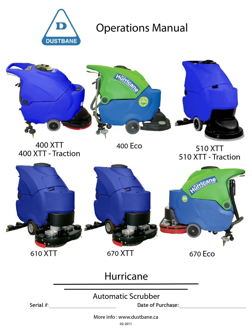 Dustbane Hurricane 400 XTT Operation manual Dustbane Hurricane 400 XTT Operation manual