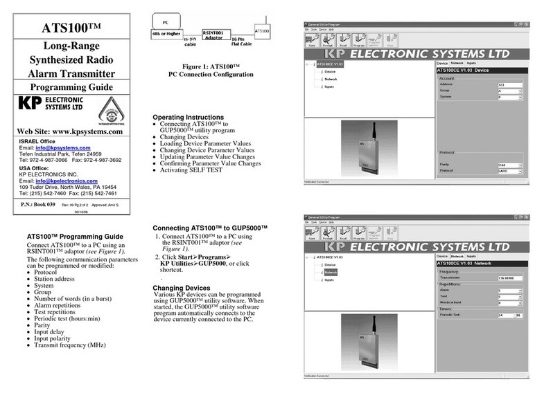 KP Electronic Systems ATS100 Operating instructions