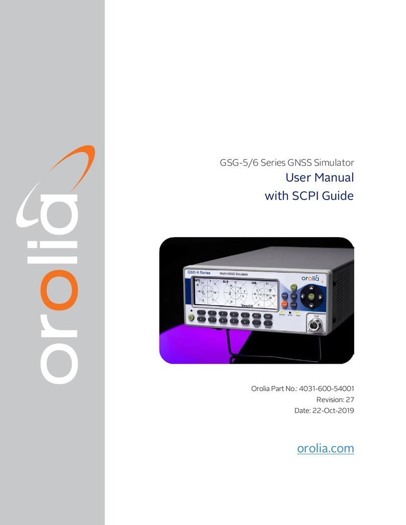 Orolia GSG-6 Series User Manual with SCPI Guide