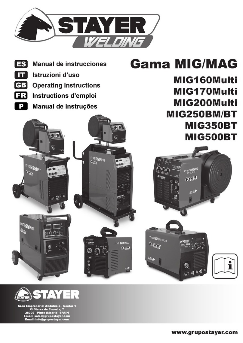 STAYER WELDING MIG Series operating instructions