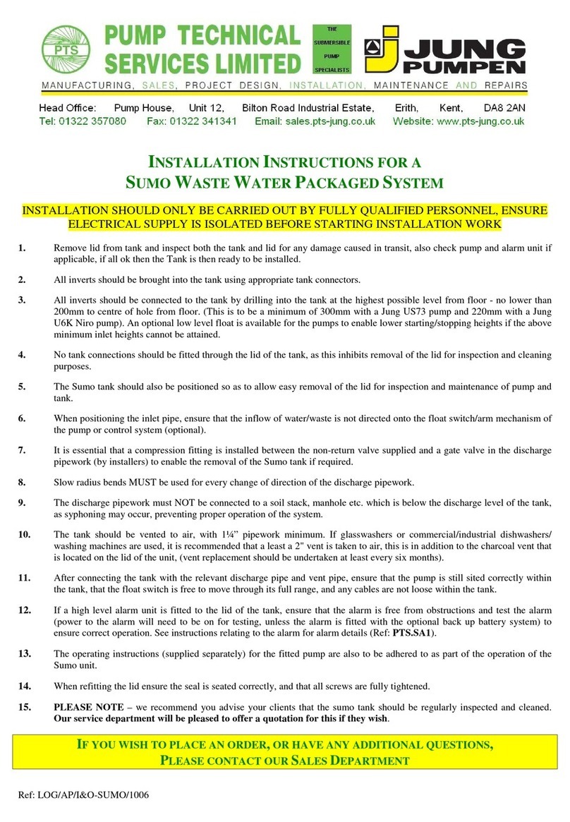 Jung Pumpen Sumo installation instructions Jung Pumpen Sumo installation instructions