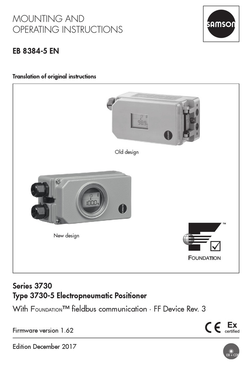 Samson 3730 Series Mounting and operating instructions