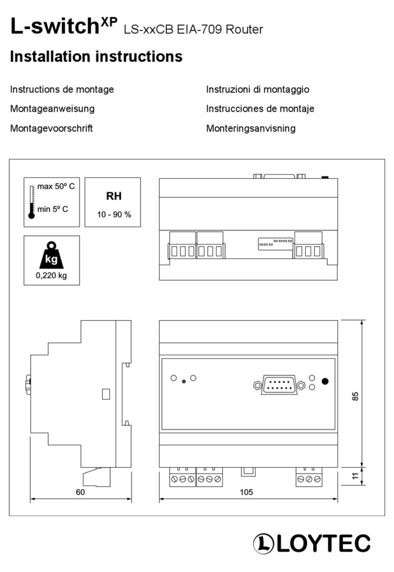 LOYTEC L-switch xp LS-xxCB EIA-709 installation instructions