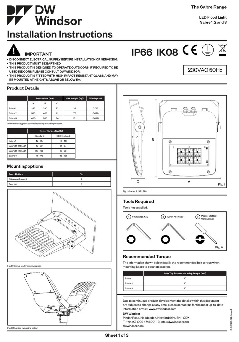 DW Windsor Sabre 1 installation instructions