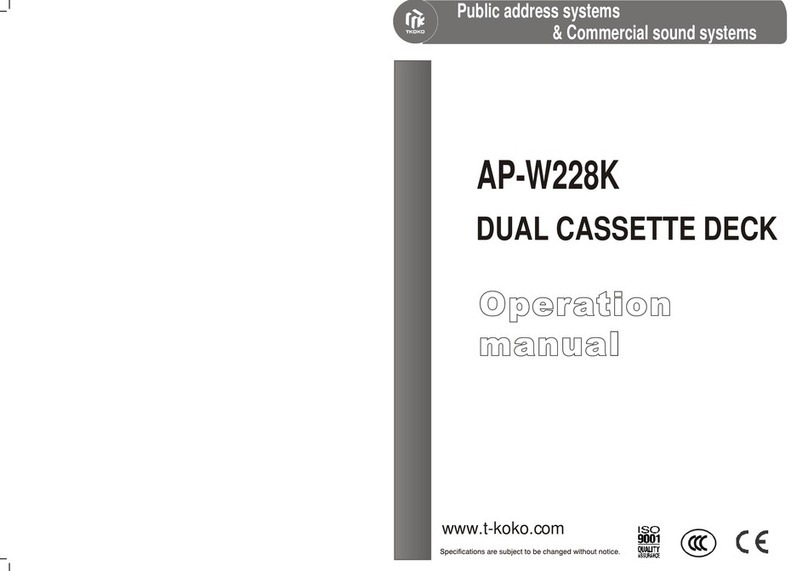 TKOKO AP-W228K Operation manual