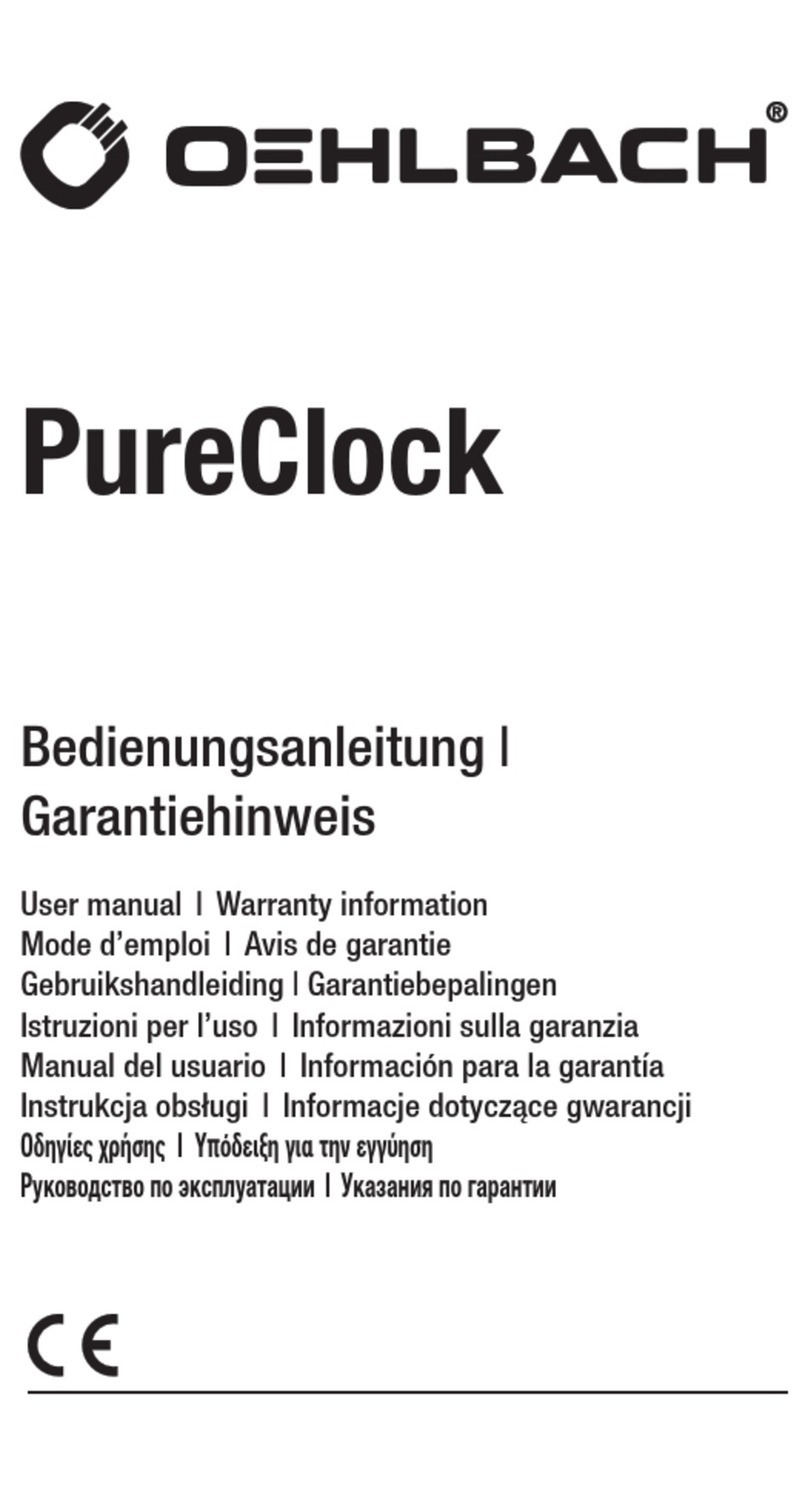 Oehlbach PureClock User's manual & warranty information