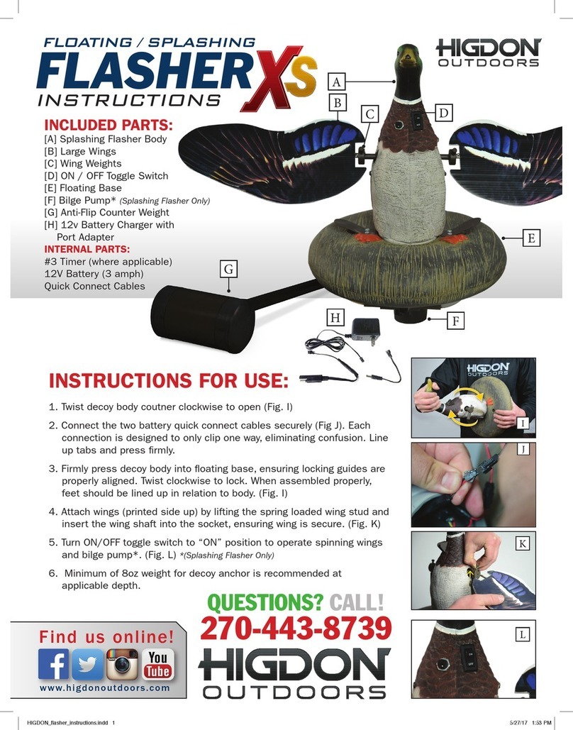 Higdon Outdoors FLASHER XS User manual