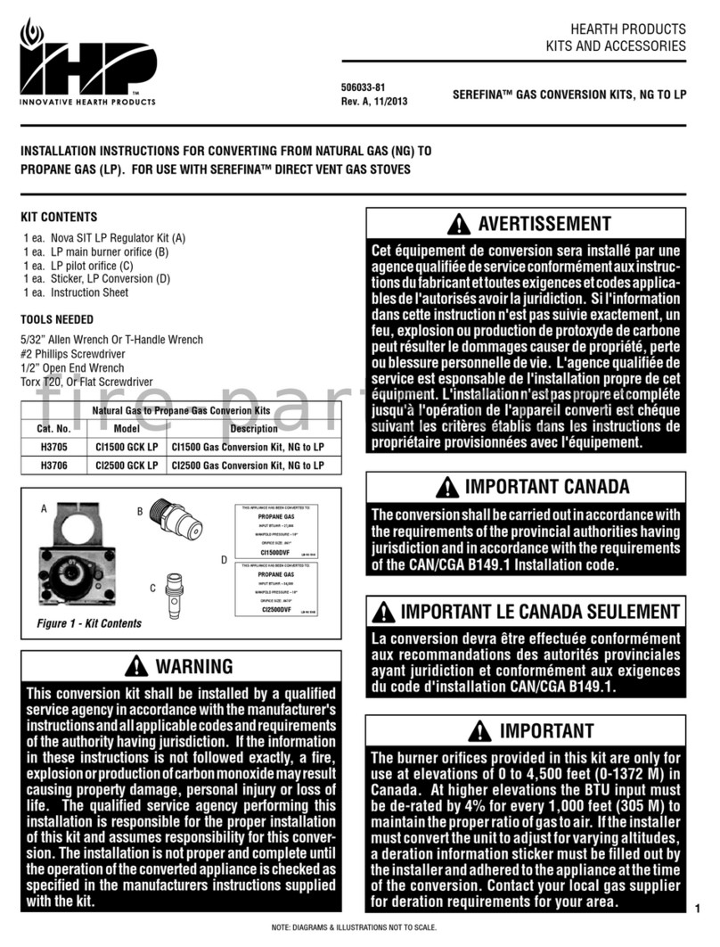 IHP SEREFINA CI1500 GCK LP User manual IHP SEREFINA CI1500 GCK LP User manual