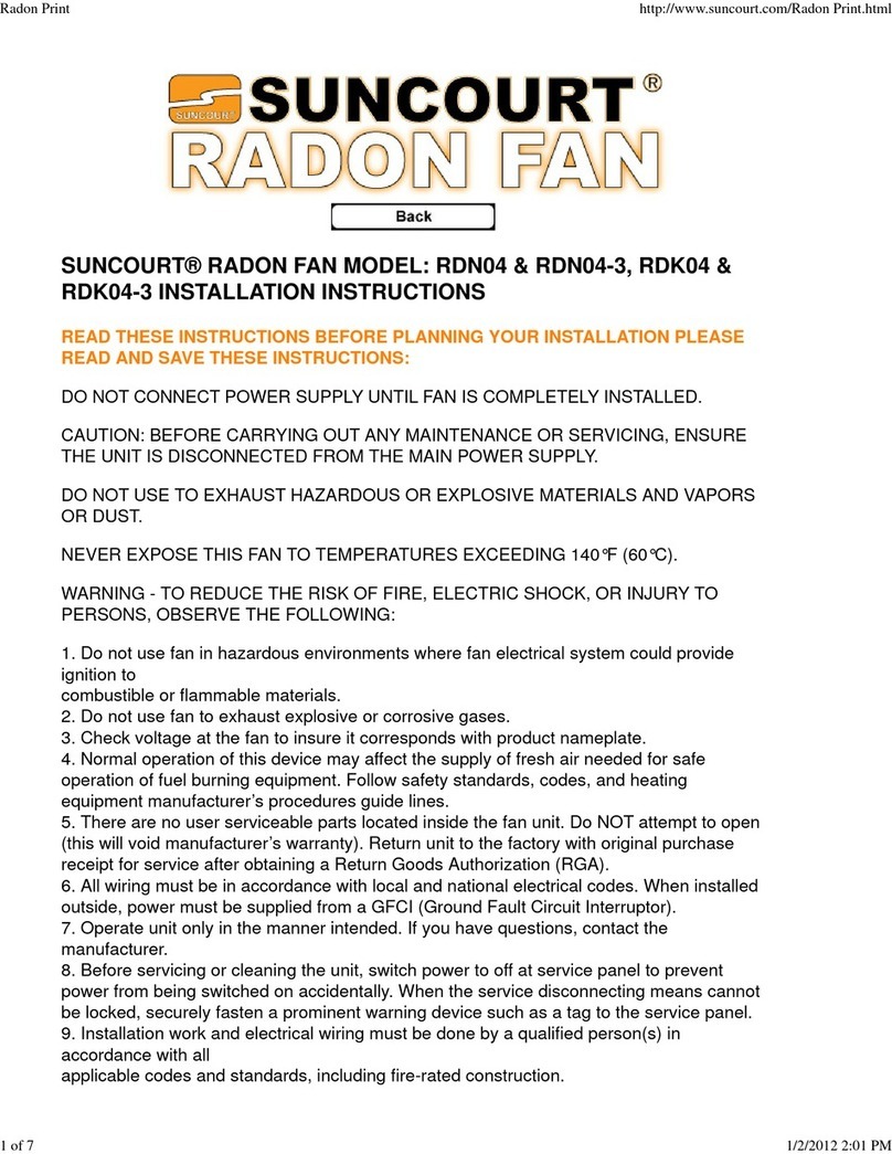 Suncourt RADON RDN04 User manual