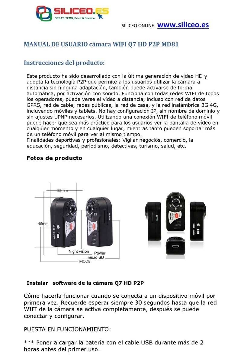 Siliceo Q7 HD WIFI P2P MD81 Product instructions