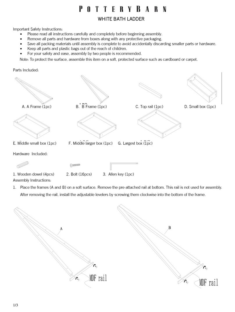 PotteryBarn WHITE BATH LADDER User manual PotteryBarn WHITE BATH LADDER User manual