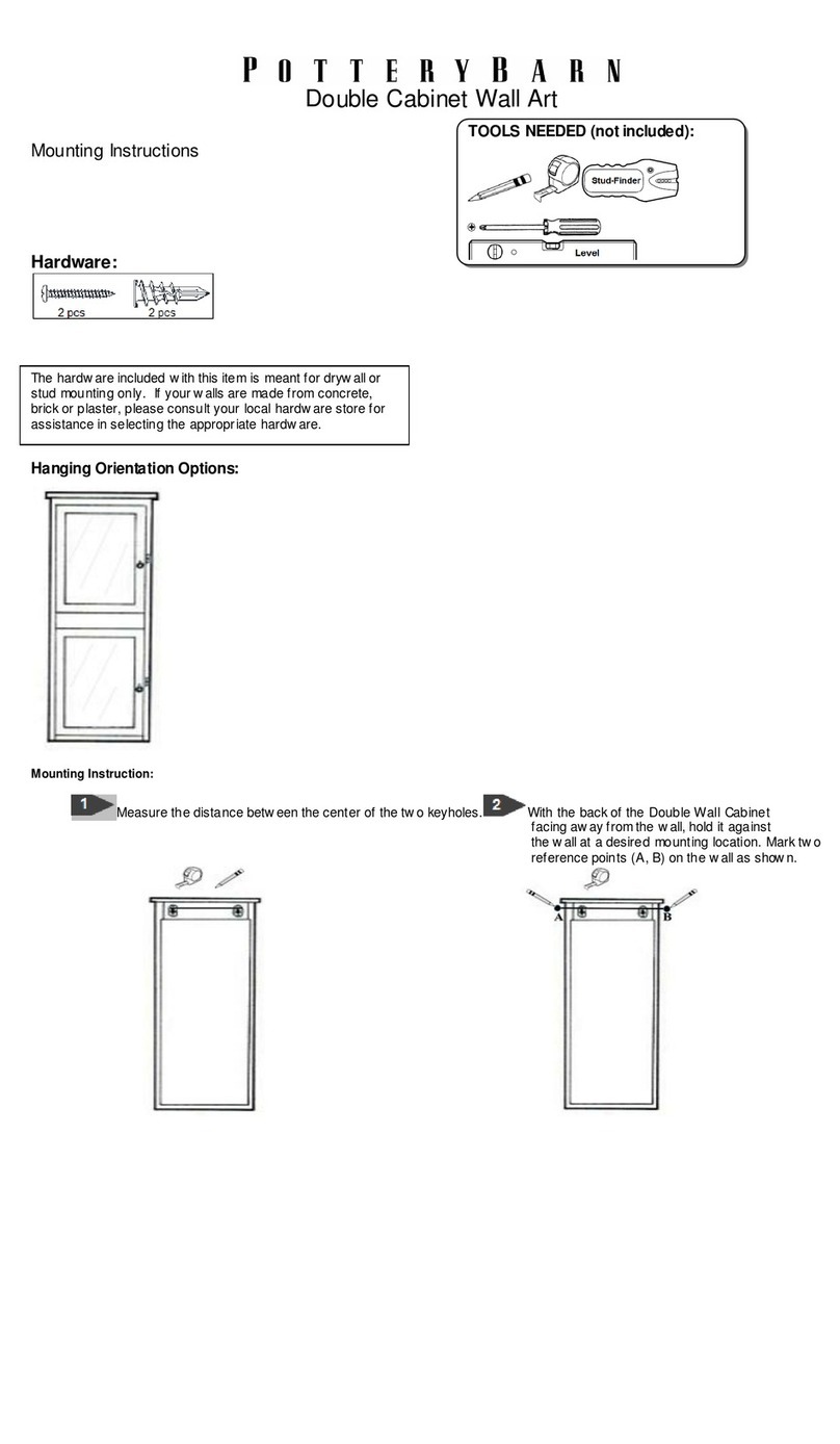 PotteryBarn Double Cabinet Wall Art User manual