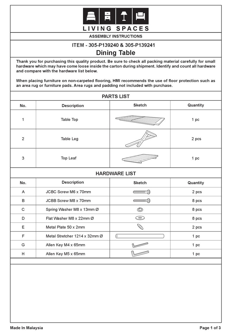 Living Spaces 305-P139240 User manual